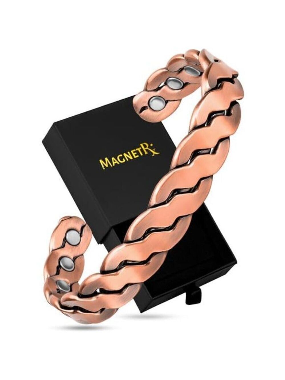 Pure copper magnetic bracelet for men women adjustable healing cuff bangle
